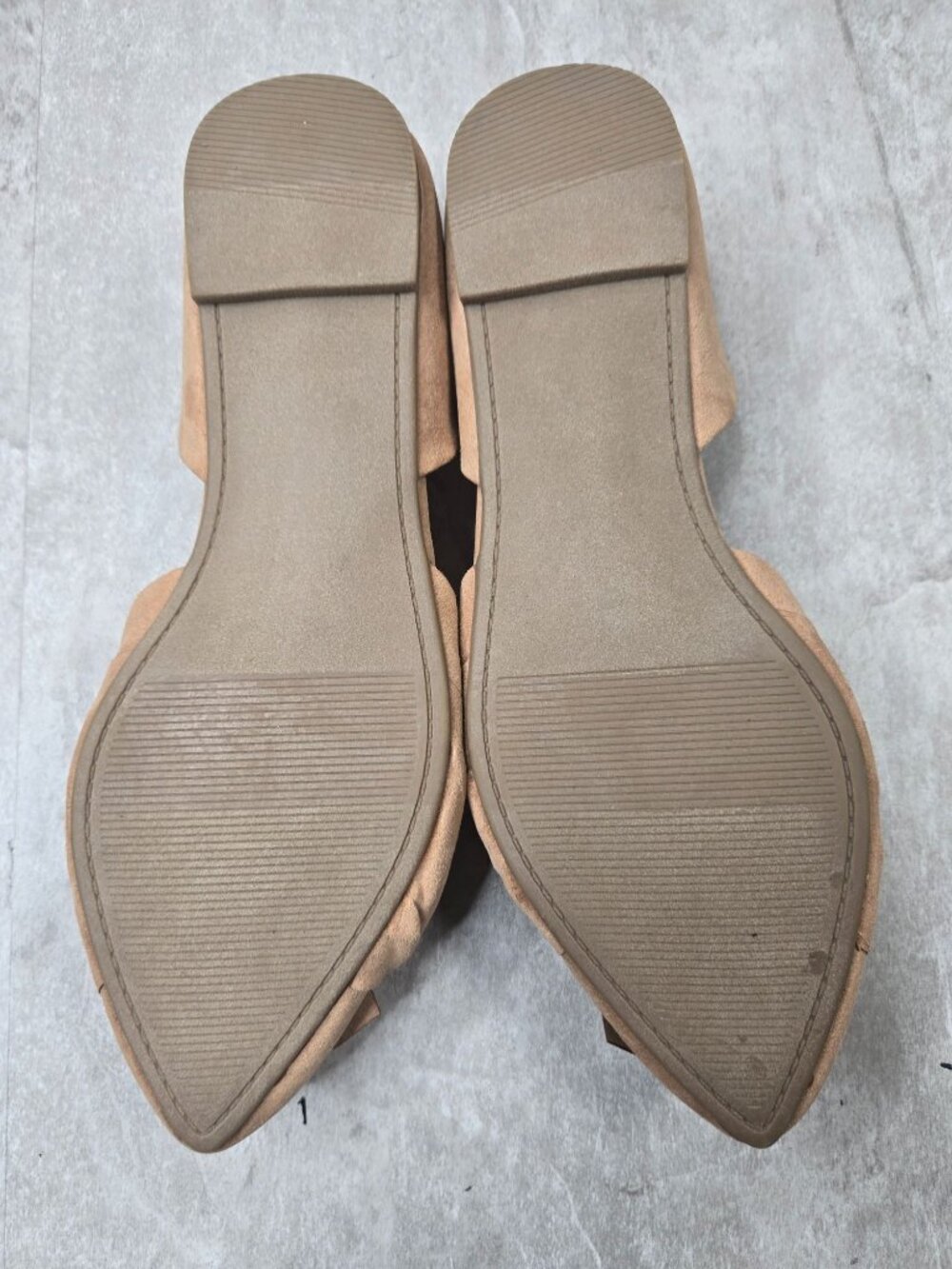Torrid Knot Ballet Flat 11 Wide Fit Beige Pointed D'orsay Shoe Preppy Minimalist - Picture 7 of 11